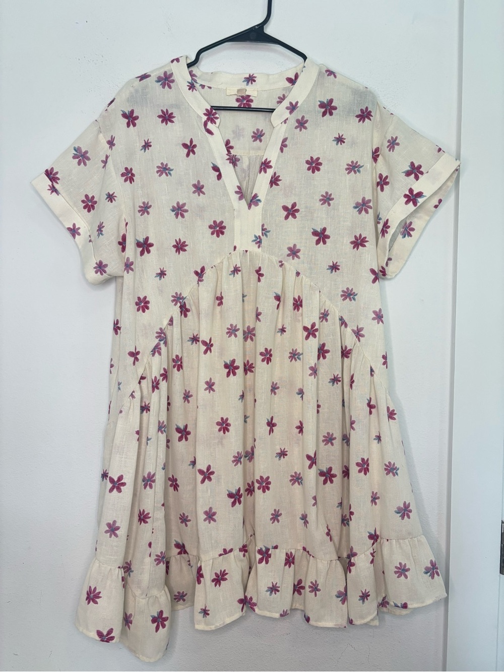 EASEL LOS ANGELES FLORAL PRINT FLOWY MINI DRESS SZ LARGE